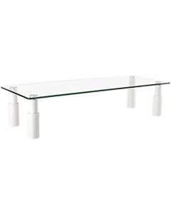 Impact Mounts Adjustable Legs LCD LED Computer Monitor Table Riser with Tempered Glass, Shelf Space Saver Laptop (Adjustable Leg)