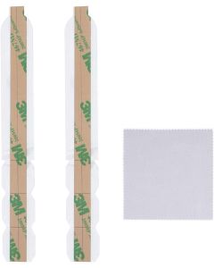 Plastic Slide Adhesive Strips for Privacy Screen, Replacement Set of Removable Mount Holder Tabs for Laptop or Computer Monitor Privacy Filter with a Cleaning Cloth by Baffo