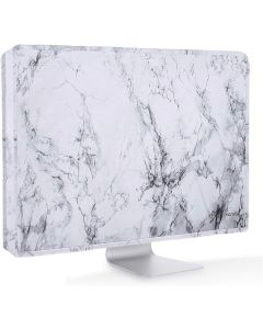 MOSISO Monitor Dust Cover 22, 23, 24, 25 inch Anti-Static Dustproof LCD/LED/HD Panel Case Computer Screen Protective Sleeve Compatible with iMac 24 inch, 22-25 inch PC, Desktop and TV, White Marble
